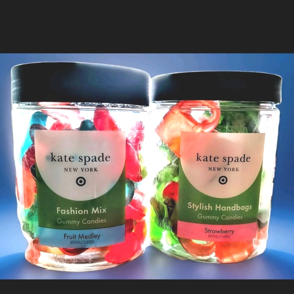 2 Jars Kate Spade Gummy Candy Stylish Handbags Fashion Mix Gummies New Sealed!
